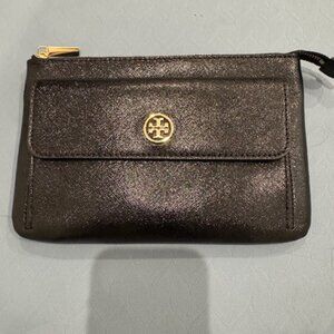Tory Burch Robinson Saffiano Leather Zip Clutch